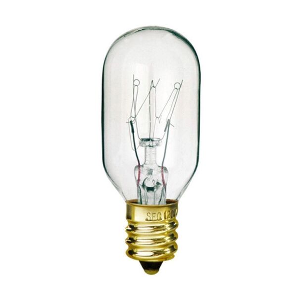 25 Watt - Clear - Incandescent T8 Light Bulb Candelabra Brass Base, 10 bulbs - Picture 1 of 3